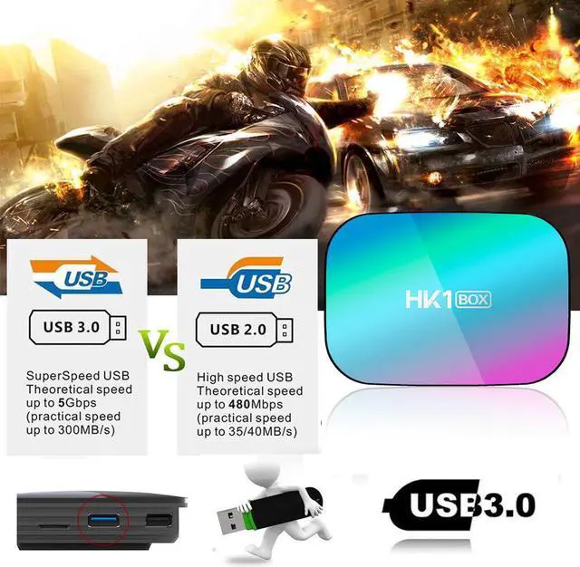 Alt view image 2 of 5 - BOX Android 9.0 Smart TV BOX 4GB RAM 64GB ROM 128GB Amlogic S905X3 2.4G&5G Wifi BT 4K 8K Media Player Set Top Box PK X96 MAX