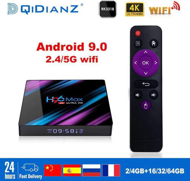 Main image of TV BOX H96max Android 9.0 Google Assistant 4K Dual Wifi BT Netflix Media player Play Store Free App Fast Set top BOX
