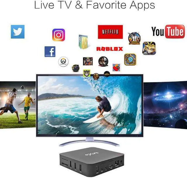 Alt view image 3 of 5 - Set Top Box 4K Quad Core 1GB RAM 8GB ROM Android 10.1 TV BOX HD SD Slot 2.4GHz WiFi Media Player 3D 2K 1080P