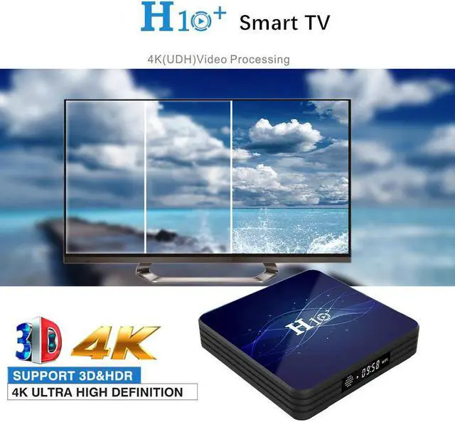 Alt view image 5 of 5 - ES FR US In StockH10 Plus TV Box Android 9.0 Set Top Box 1GB 8GB TV Box 2.4G 5G WiFi 4K H.265 Netflix Youtube Media Player