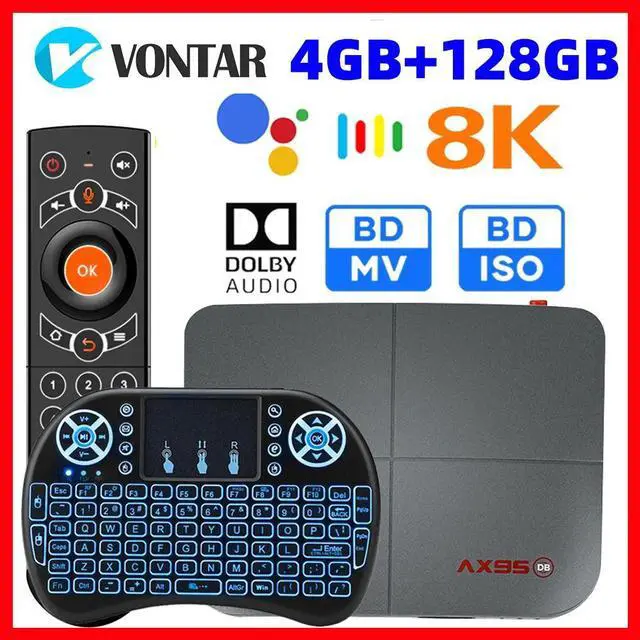 Main image of 2020 Smart TV Box Android 9.0 AX95 8K Max 4GB RAM 128GB Amlogic S905X3 Support Dolby BD MV BD ISO Dual Wifi 4K 60fps Set top Box