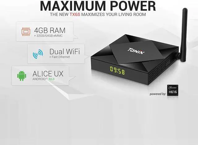 Alt view image 3 of 5 - Smart TV BOX Android 10 H616 Quad Core 6K Netflix Media player Play Store Free App Fast box tv Set top BOX PK HK1MAX H96