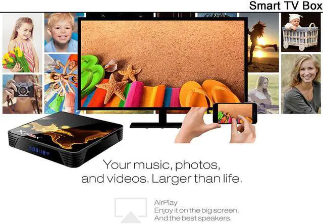 Alt view image 5 of 5 - Max Plus Smart Android 9.0 Tv box 2.4G/5G Wifi BT 4.0  Quad Core 4K 1080P Full HD Set-Top Box Netflix KD Player prefix NEW