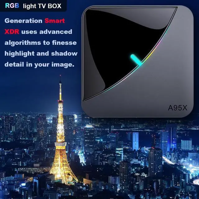 Alt view image 2 of 5 - F3 Air 6 RGB Light TV Box Android 9.0 Amlogic S905X3 4K 60fps 4GB 64GB Dual Wifi 4K 60fps Smart TV F3