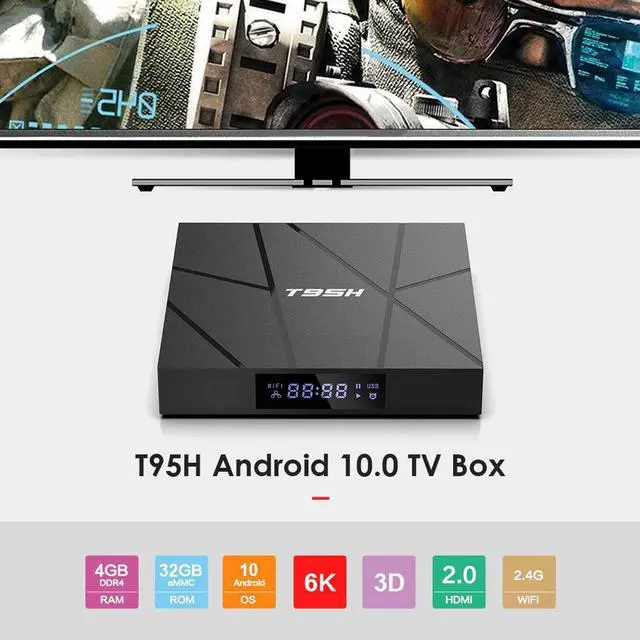 Alt view image 2 of 5 - Quad Core Youtube Smart TV Box Android 10.0 2.4G 4GB 32GB Media Player