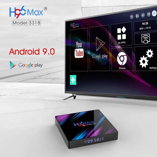 Alt view image 4 of 5 - 2020 H96 MAX Android 9.0 Smart TV Box 4GB RAM 64GB ROM RK3318 H96Max smart tv smart tv box android pk X96 max t95 x96 mini