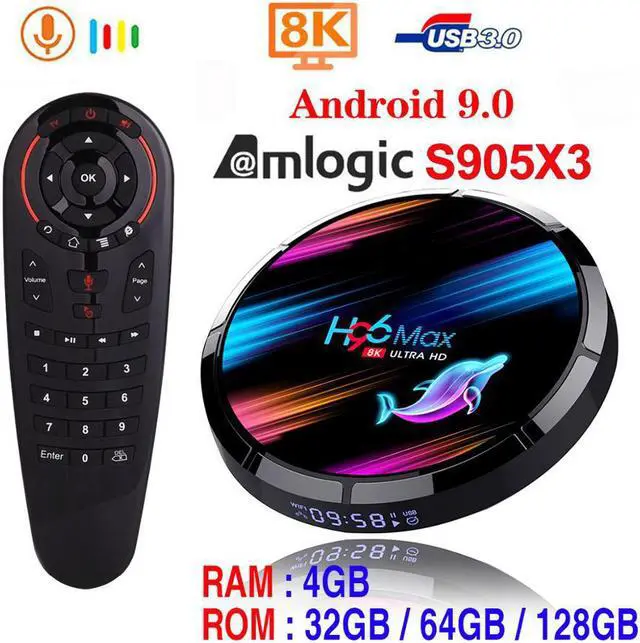 Main image of MAX X3 Smart TV Box Android 9.0 4GB 128GB Amlogic S905X3 2.4G/5G WIFI BT 1000M 8K Google Media Play Netflix Android TV Box