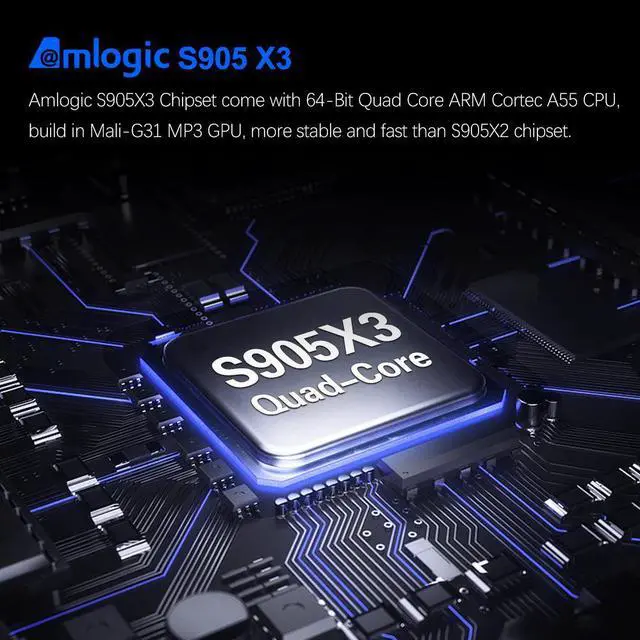 Alt view image 4 of 5 - 2020 TOX1 TV BOX Android 9.0 Smart TVbox 4GB RAM 32G ROM Amlogic S905X3 Dual Wifi 1000M BT4.2 4K Set Top Box support Dolby Audio