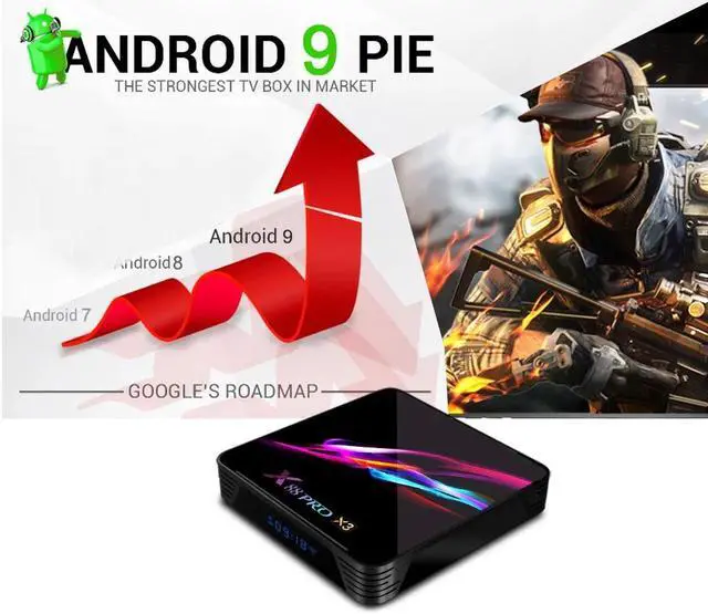 Alt view image 3 of 5 - PRO X3 Smart Android TV Box Android 9.0 Amlogic S905X3 Set top Box 4K@60fps 2GB/4GB RAM 128G/64G/32G/16G ROM 8K Media Player