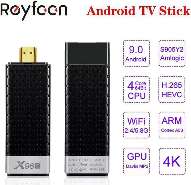Main image of Stick Android 9.0 X96S 4GB 32GB Amlogic S905Y2 Quad Core 4K 2.4G 5G Dual Wifi Bluetooth 4.2 1080P Stick  X96 Android Box