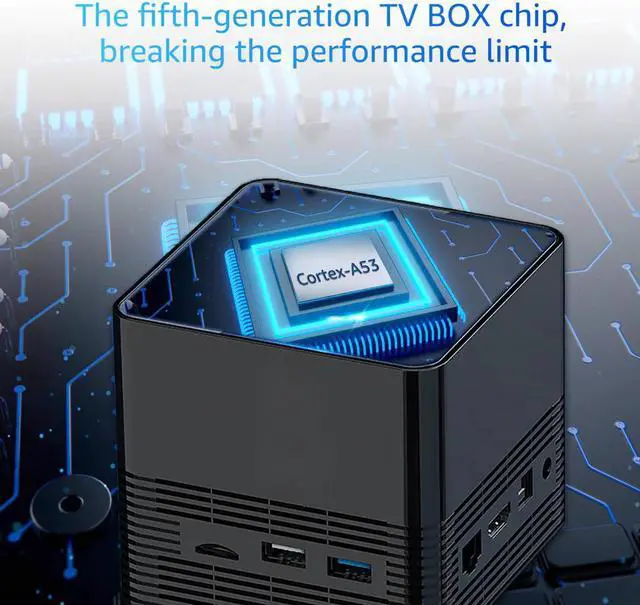 Alt view image 3 of 5 - Cortex-A53 Android 10 10.0 Smart TV Box Bluetooth 5.0  Wifi 2.4g/5g 6K 4k HD 4GB 32GB Set Top Box With Wireless fast charge