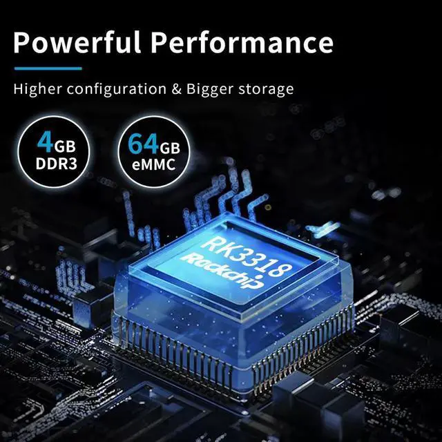 Alt view image 2 of 5 - Max Android 10.0 Smart Tv Box RK3318 Quad Core 2.4G/5GHz Dual Wifi Antenna 4GB 64GB Google Play 4K Media Player Set Top Box