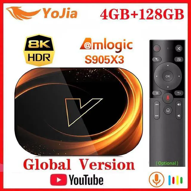 Main image of 2020 NEW X3 Smart 8K TV Box Android 9.0 Amlogic S905X3 Max 4GB RAM 128GB ROM 64GB 1000M Dual Wifi Youtube Media Player