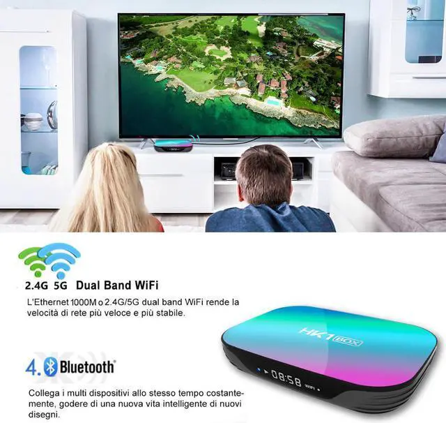 Alt view image 4 of 5 - BOX Android 9.0 Smart TV BOX 4GB RAM 64GB ROM 128GB Amlogic S905X3 2.4G&5G Wifi BT 4K 8K Media Player Set Top Box PK X96 MAX