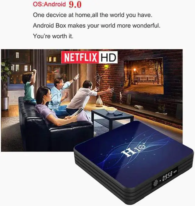 Alt view image 5 of 5 - Plus TV Box Android 9.0 1GB RAM 8GB ROM Network Player 2.4G 5G Wifi 4K H.265 Netflix Youtube Media Player(EU Plug)