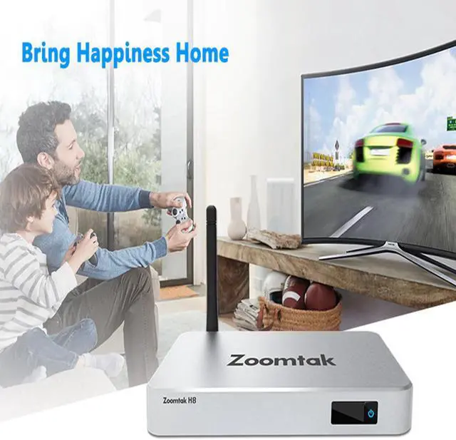 Alt view image 3 of 5 - 2020 Smart TV Box M3u QHDTV Amlogic S905X Android 7.1 Set-Top Boxes 2GB RAM 16GB ROM Zoomtak H8 4K with 2.4G WIFI Media Player