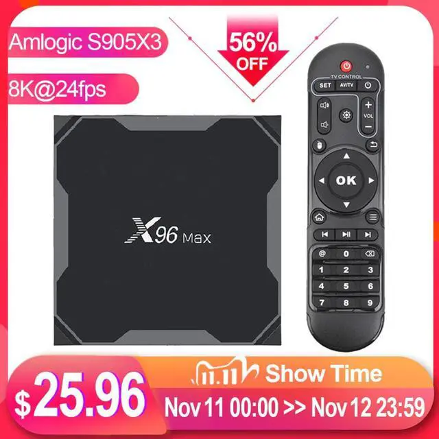 Main image of Max plus Smart TV Box Android 9.0 TV box Amlogic S905X3 Tvbox 4GB 64GB Dual Wifi BT 1000M H.265 8K 24fps Set Top Box Max