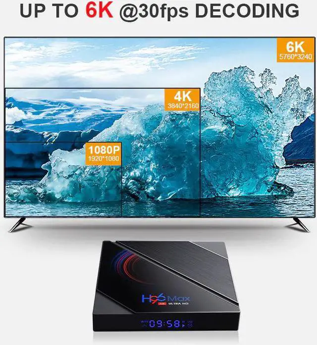 Alt view image 4 of 5 - MAX H616 Smart Android TV Box 4GB 32GB 64GB 6K 4K 2.4G&5G Wifi Set top Box Media Player Youtube Android 10.0 TV BOX 2G 16G