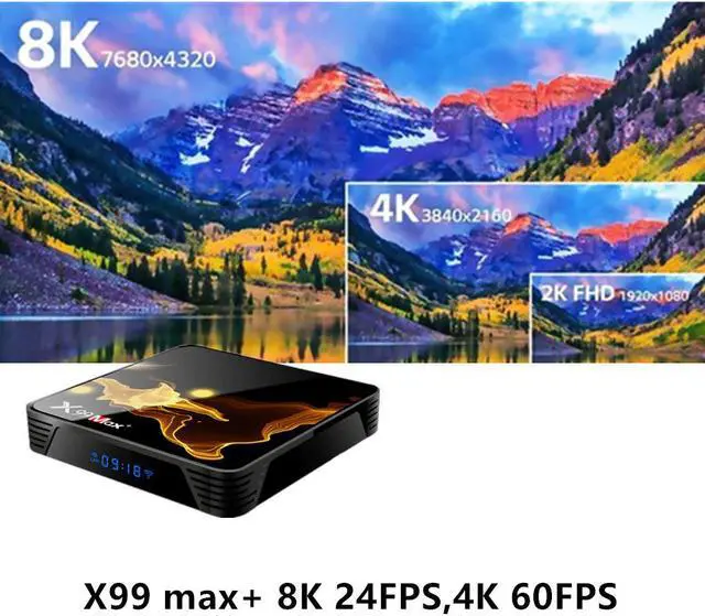Alt view image 3 of 5 - Max Plus Smart Android 9.0 Tv box 2.4G/5G Wifi BT 4.0  Quad Core 4K 1080P Full HD Set-Top Box Netflix KD Player prefix NEW