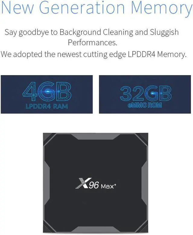 Alt view image 4 of 5 - Plus Android 9.0 TV Box Amlogic S905X3 2.4G/5G Wifi BT 4.0 8K HDR TV Receiver Voice Control X96 Max Set Top Box VS HK1