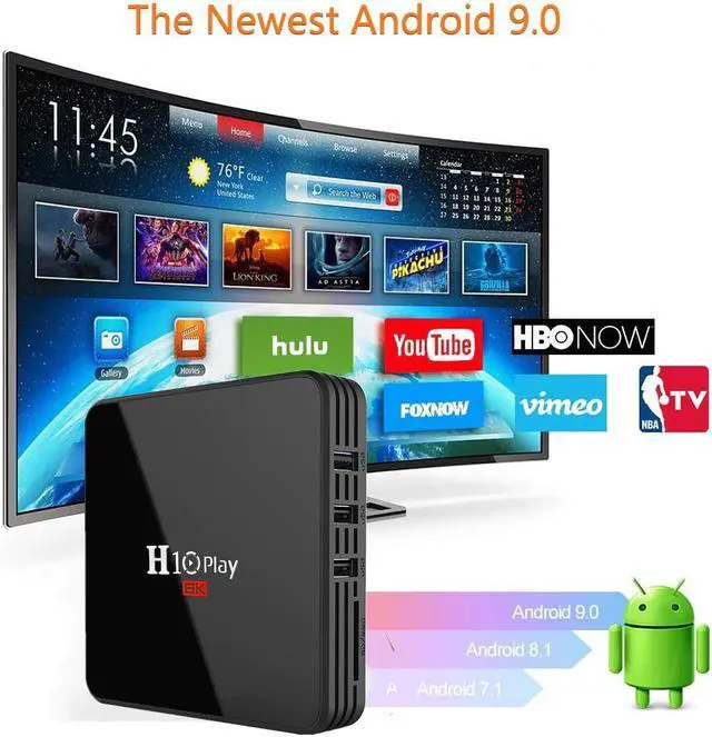 Alt view image 5 of 5 - 9.0 TV Box, AllwinnerH6 Quad-Core , 6K HD Multiple Language Media Player Support 2.4GHz WiFi