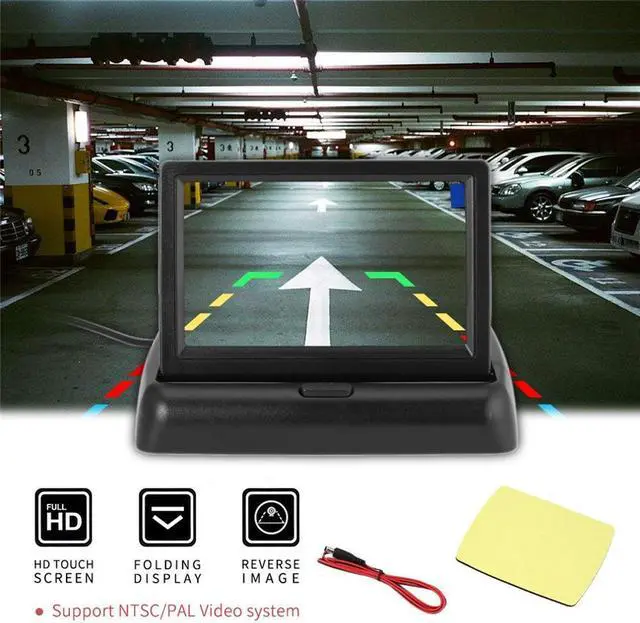 Main image of 4.3" Folding Monitor Display + Waterproof Wide Angle HD Rear View Backup Camera Universal Car Reversing Assistance Kit Hot