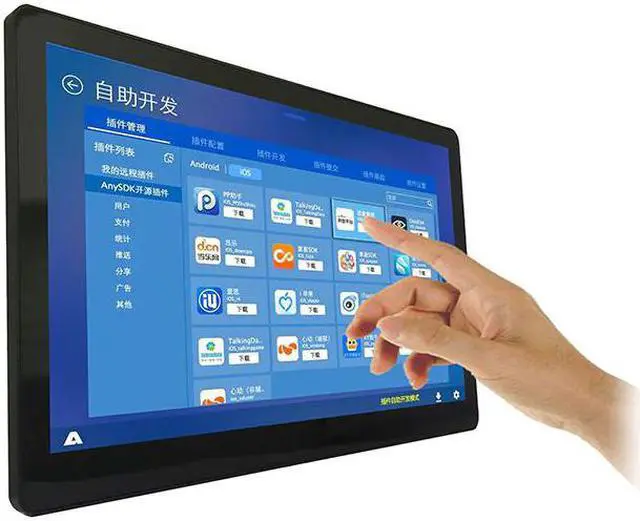 Alt view image 3 of 5 - 15.6 Inch Flat Touch Screen Monitor 1920*1080 HD Touchscreen Display With 10 Points Touch Capacitive Touch Screen