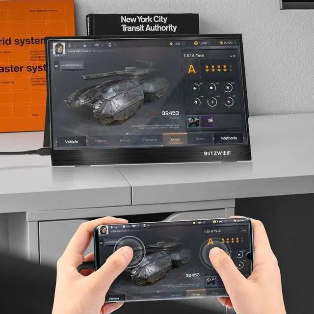 Alt view image 3 of 5 - PCM4 15.6 Inch UHD 4K Type C Portable Computer LCD Monitor Gaming Display Screen for Console Smartphone Tablet Laptop