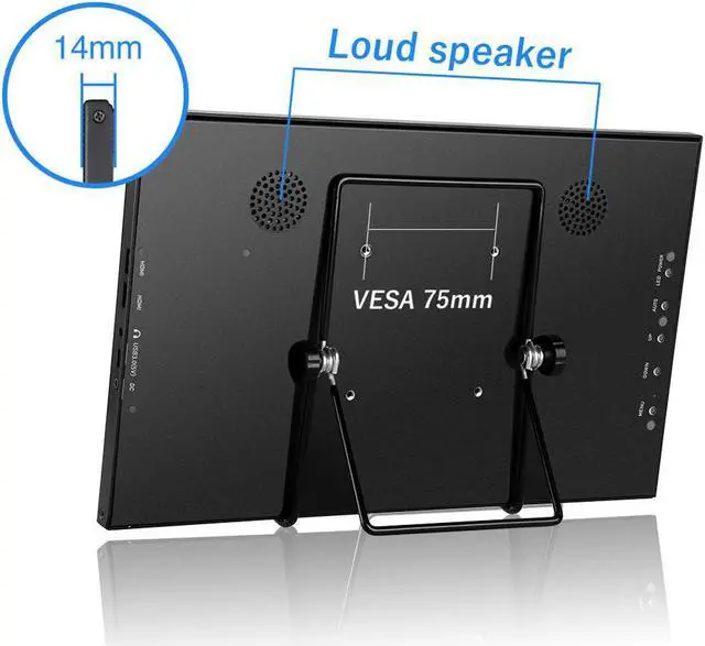 Alt view image 4 of 5 - EM13F 13.3" Portable IPS HDR Mini Monitor 1080P FHD Gamer Moniteur USB LCD Screen For Laptop PC PS3 PS4 Xbox Display