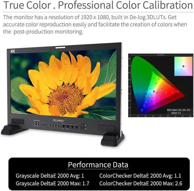 Alt view image 3 of 5 - LUT215 21.5 inch 3D LUT Broadcast Studio Monitor 3G-SDI 4K Full HD 1920 x1080 for Outdoor filming Post Production