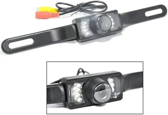 Alt view image 2 of 5 - Backup LCD Monitor License Plate Night Vision Rear View Camera Kit Waterproof Car Surveillance Camera