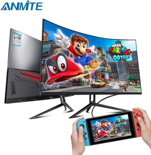 Alt view image 4 of 5 - 32 144hz HDR Curved FHD [1920 x 1080] Gaming Monitor PC usb Type-c  Ultra-thin USB-C screen Display Ultra-narrow bez