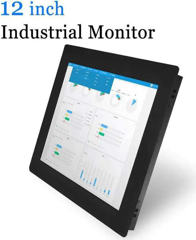 Main image of 12 Inch Metal Shell Industrial Monitor USB Touch Screen Display with VGA DVI AV BNC Output