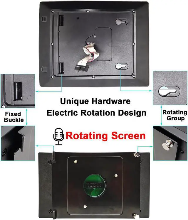 Alt view image 4 of 5 - 9.7" Tesla Style Automatic Rotation IPS Screen 2 Din Universal Android Car DVD GPS Player Radio Car Stereo Voice Control