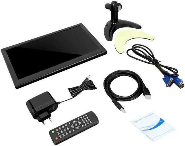 Alt view image 5 of 5 - portable monitor 7 inch LCD Full HD 1024x600 portable monitor, AV input / VGA /  housing made of black metal