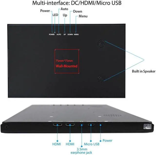 Alt view image 5 of 5 - 13.3 inch 2K 2560*1440 HD Portable Monitor for Raspberry pi PS3 PS4 Xbox360 Gaming Computer IPS Screen Display