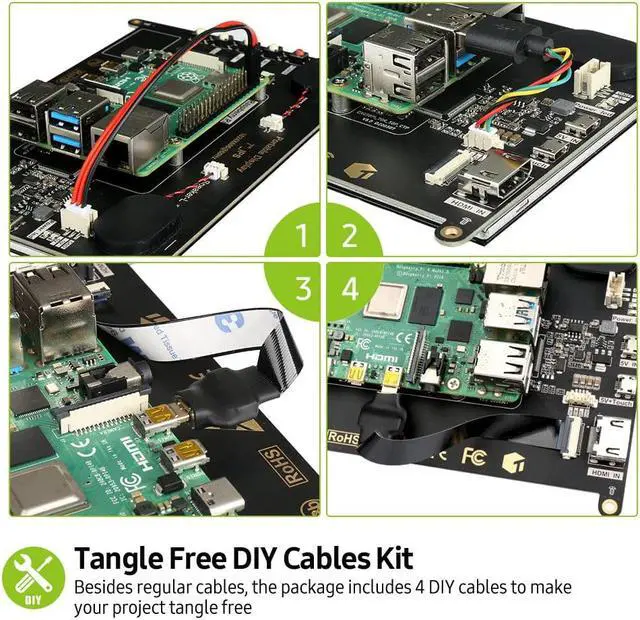 Alt view image 5 of 5 - 7 Inch Touch Screen Monitor LCD Display Interface for Raspberry Pi 4B 3B+ 3B 2B+ BB Black Banana Pi Windows 10 8 7