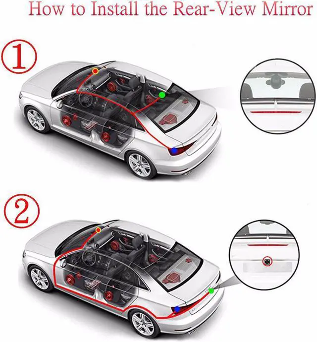 Alt view image 4 of 5 - 7 Inch TFT LCD Car Rear View Mirror Monitor +Night Vision Reverse Car Camera bluetooth Packing System for Car Rearview Monitors