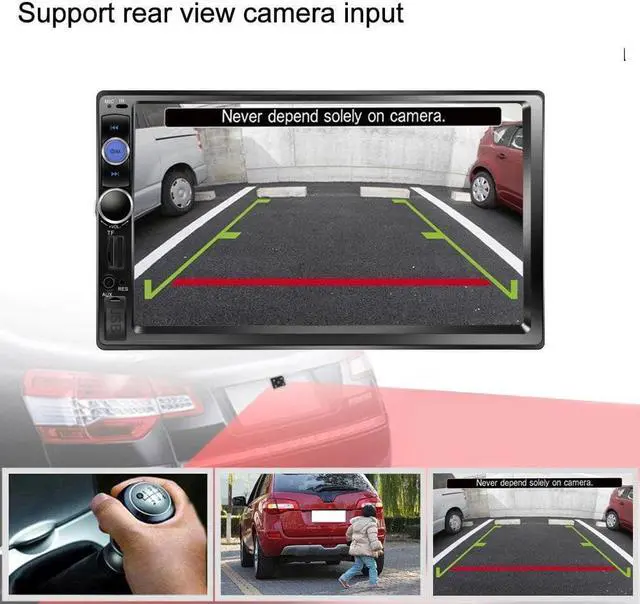 Alt view image 4 of 5 - 7" Car Backup Monitors 2din Audio Radio Touch Screen HD Digital Display USB Bluetooth Autoradio Multimedia MP5 Player