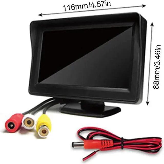 Alt view image 3 of 5 - 4.3 inch Car Monitor for Rear View Camera Screen Reverse Camera Monitor Display Two AV Inputs Color Video Screen