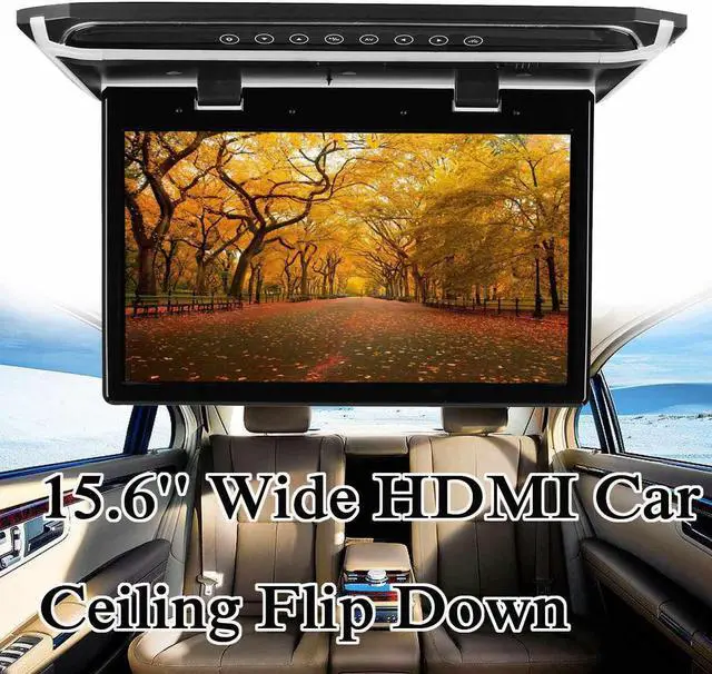 Alt view image 3 of 5 - 15.6" HD Wide Screen Car DVD Player Car Ceiling Flip Down Monitor Roof Mount Player 1920*1080