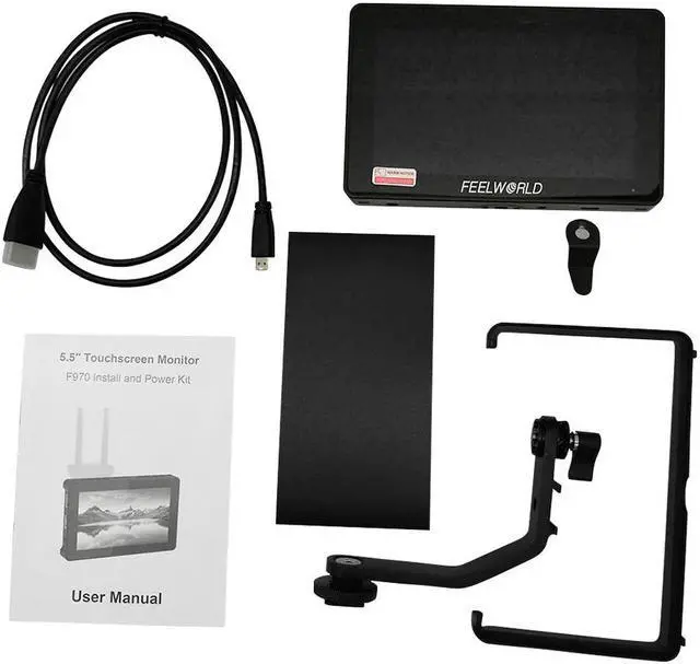 Alt view image 4 of 5 - Video Monitor Camera Field Monitors for DSLR with External Power Kit to Installl Wireless Transmission LED Light