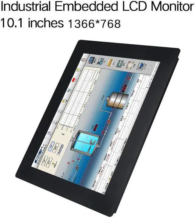 Alt view image 4 of 5 - 10.1 Inch Lcd Monitor CNC Machine Tool LCD Screen Not Touch Screen Industrial Display VGA TV AV USB Buckles Mounting