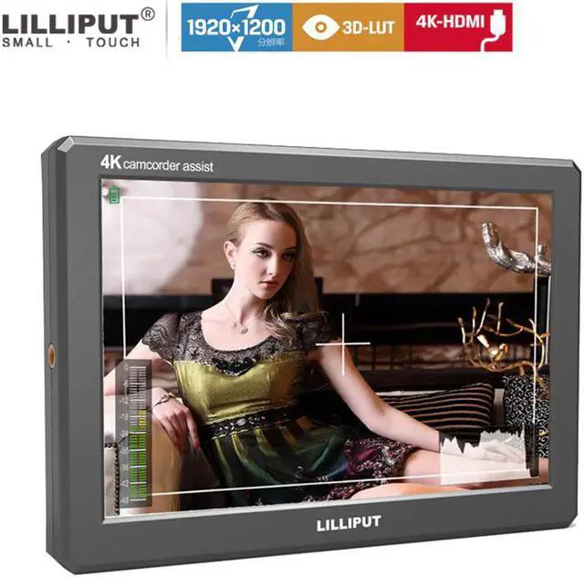 Alt view image 4 of 5 - A8 8.9 inch Monitor for DSLR Camera Utra Slim IPS Full HD 1920x1200 4K 3D-LUT On-camera Video Field Monitor