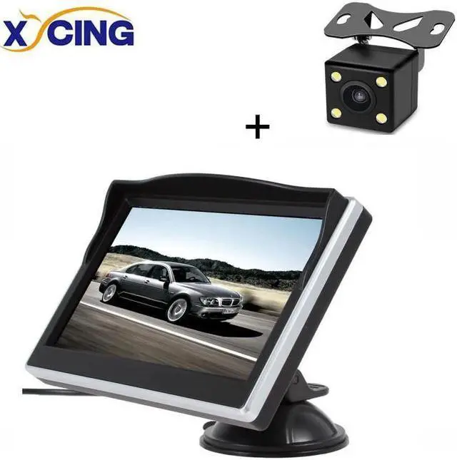 Alt view image 5 of 5 - 5 Inch TFT LCD 800*480 HD Screen Car Monitor with Rubber Vacuum Cup Bracket Color Car Reverse Rear View Backup Camera
