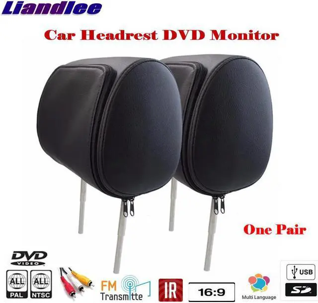 Alt view image 3 of 5 - 7 inch Car Headrest Head Rest Restraints Pillow TFT LED Monitor Screen / Headrest DVD Game Player Back Seat Multimedia System