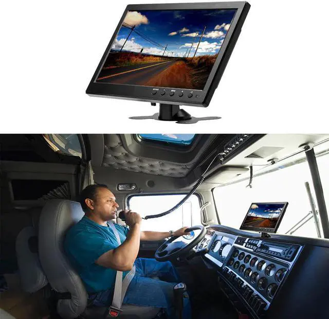 Alt view image 2 of 5 - 10.1" LCD HD Car Headrest Monitor /VGA/AV/USB/SD TV&PC 2 Channel Video Input Security Monitor DVD player With Speaker