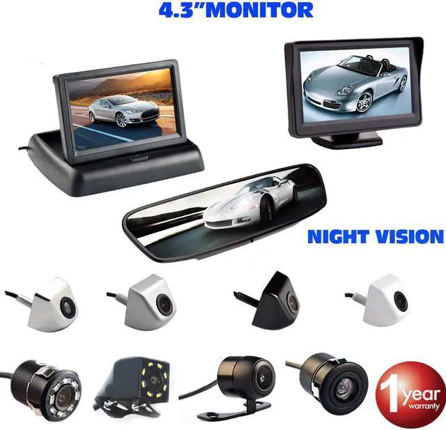 Main image of 4.3 Inch Car Monitor Reverse Rear View Backup Camera Auto Parking Assistance Waterproof Night Vision Parking System