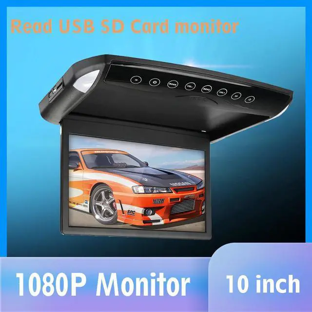 Main image of 10.1/12.1 inch Flip Down Monitor 1080P HD Player FM Ultra Thin Car DVD Player 2-Way Video Input Car Roof Mounted TFT LCD Monitor