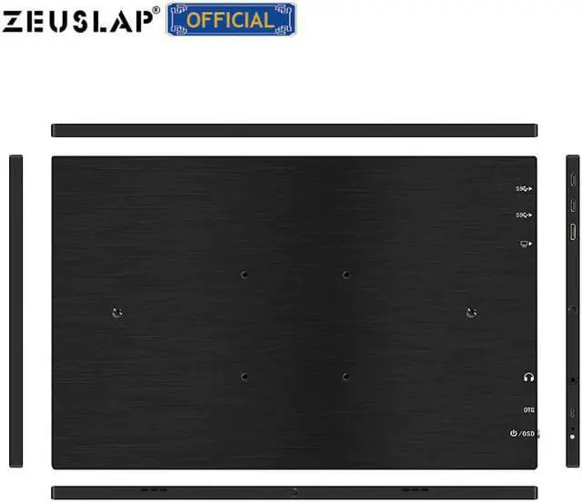 Alt view image 5 of 5 - 4K 15.6'' Portable Monitor Touchscreen Gravity Sensor USB C VESA Computer Gaming Monitor for Switch PS4 XBOX One